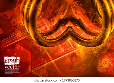 Abstract technology concept background, vector 3D illustration