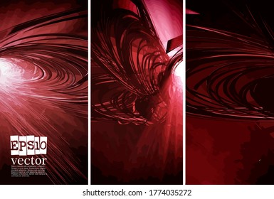 Abstract technology concept background, vector 3D illustration