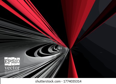 Abstract technology concept background, vector 3D illustration