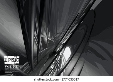 Abstract technology concept background, vector 3D illustration