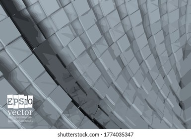 Abstract technology concept background, vector 3D illustration