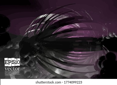 Abstract technology concept background, vector 3D illustration