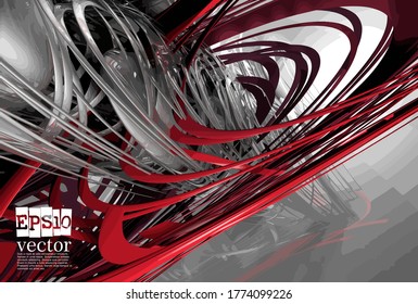 Abstract technology concept background, vector 3D illustration
