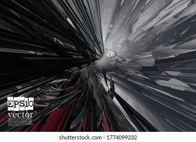 Abstract technology concept background, vector 3D illustration