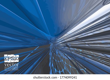 Abstract technology concept background, vector 3D illustration