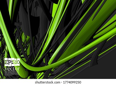 Abstract technology concept background, vector 3D illustration