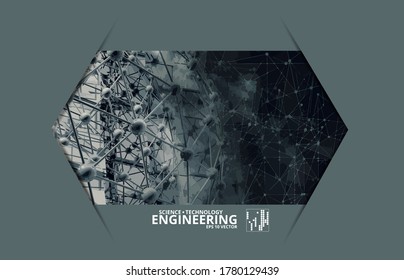 Abstract technology concept background, vector 3D illustration