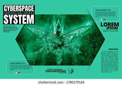Abstract technology concept background, vector 3D illustration