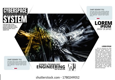 Abstract technology concept background, vector 3D illustration