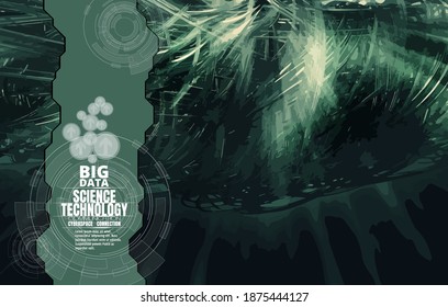 Abstract technology concept background, vector illustration