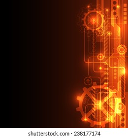abstract technology concept background, vector illustration
