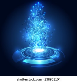 Abstract technology concept background, vector illustration