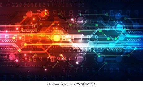 Resumo do conceito de tecnologia. Ilustração de vetor. EPS 10. Histórico tecnológico.