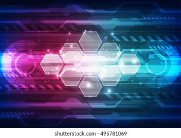 Abstract technology concept background, vector illustration