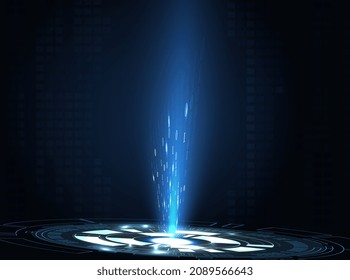 Abstract technology concept blue background