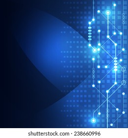 Abstract technology concept blue background. Vector illustration