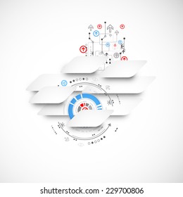 Abstract technology concept of business background