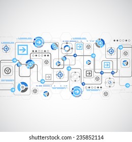 Abstract technology concept of business background. Vector