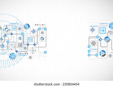 Abstract technology concept of business background. Vector