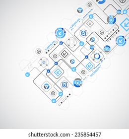 Abstract technology concept of business background. Vector