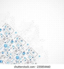 Abstract technology concept of business background. Vector