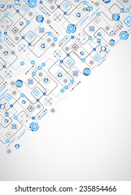 Abstract technology concept of business background. Vector