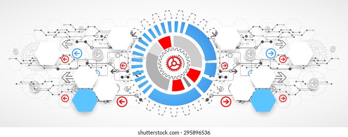 Abstract technology concept of business background. Vector