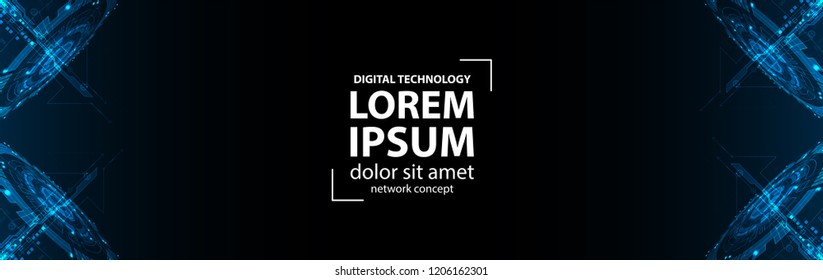 Abstract technology concept. Circuit board, high computer color background. Vector illustration