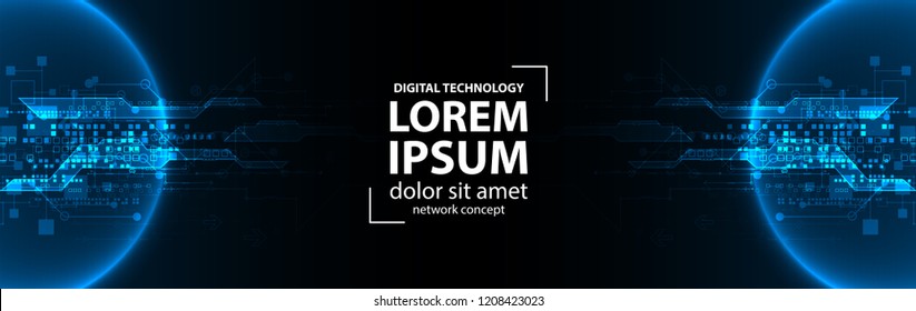 Abstract technology concept. Circuit board, high computer color background. Vector illustration