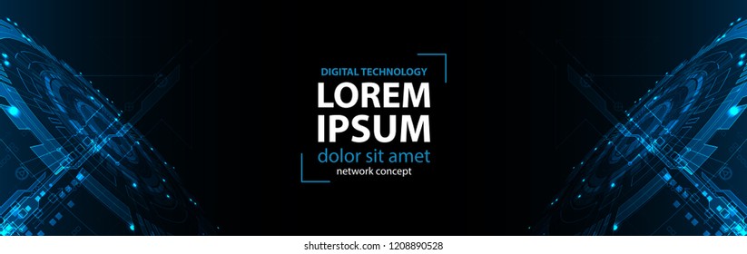 Abstract technology concept. Circuit board, high computer color background. Vector illustration