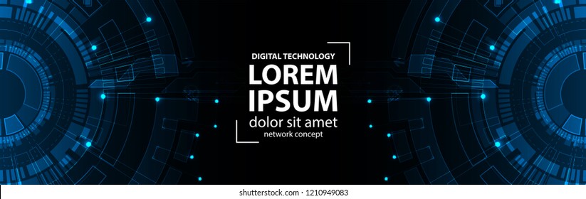 Abstract technology concept. Circuit board, high computer color background. Vector illustration