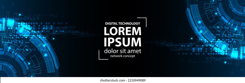 Abstract technology concept. Circuit board, high computer color background. Vector illustration