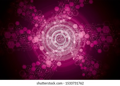 
Abstract technology concept. Circuit board, high computer color background. Vector illustration