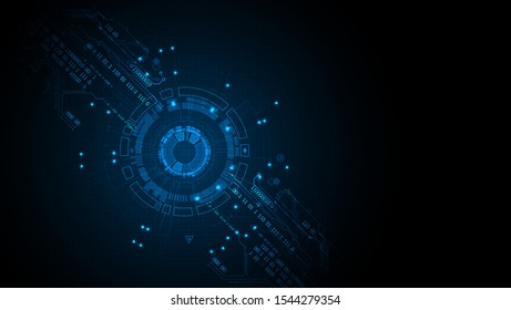 Abstract technology concept. Circuit board, high computer color background. Vector illustration