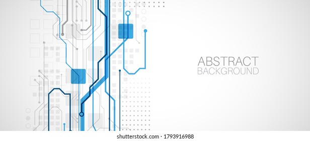 Resumen del concepto de tecnología. Tarjeta de circuito, fondo de color de computadora alto. Ilustración vectorial con espacio para contenido, web - plantilla, presentación de tecnología empresarial.