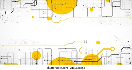 Abstraktes Technologiekonzept. Leiterplatte, hoher Computerhintergrund. Vektorgrafik mit Platz für Inhalte, Web - Vorlage, Business-Tech-Präsentation.
