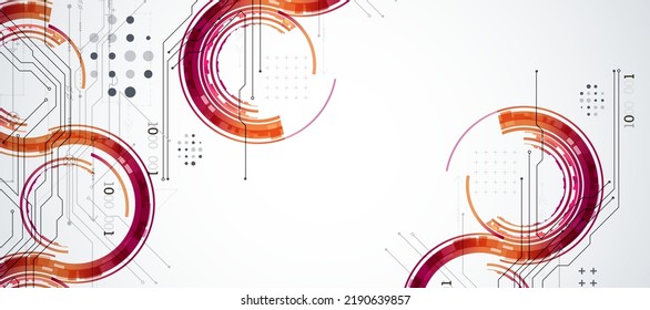 Resumen del concepto de tecnología. Tarjeta de circuito, fondo de color de computadora alto. Ilustración vectorial con espacio para contenido, web - plantilla, presentación de tecnología empresarial.