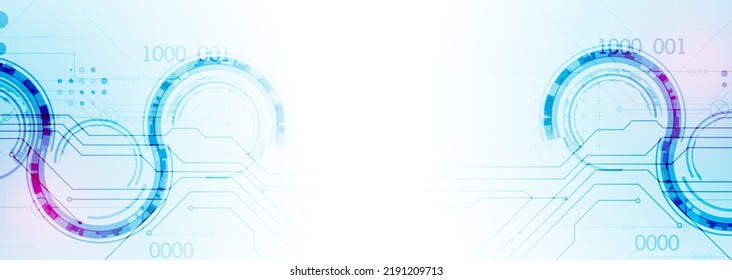 Abstract technology concept. Circuit board, high computer color background. Vector illustration with space for content, web - template, business tech presentation.