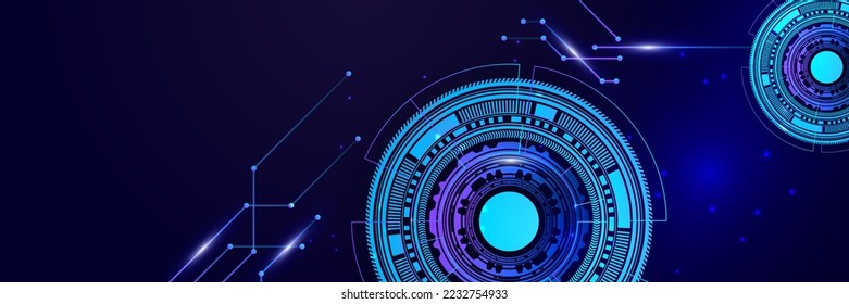 Abstract technology concept. Circuit board, high computer color background. Vector illustration