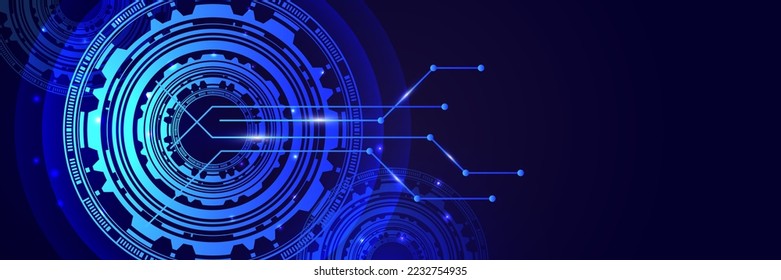 Abstract technology concept. Circuit board, high computer color background. Vector illustration