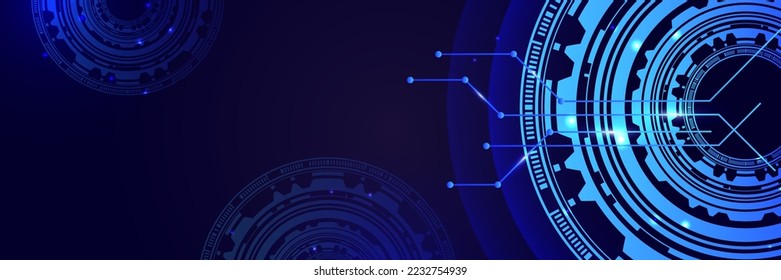 Abstract technology concept. Circuit board, high computer color background. Vector illustration