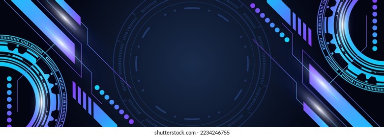 Resumen del concepto de tecnología. Tarjeta de circuito, fondo de color de computadora alto. Ilustración del vector
