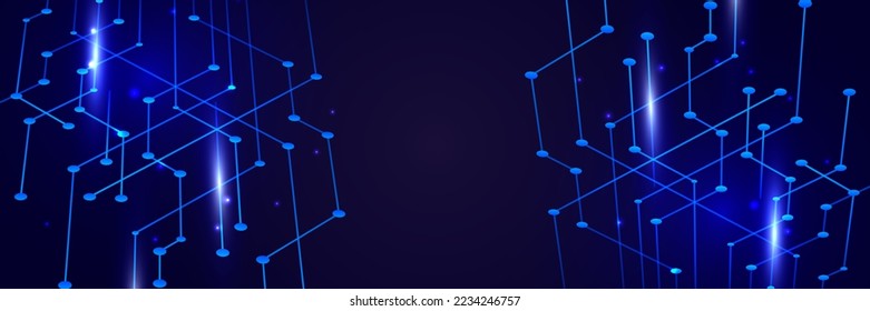 Abstract technology concept. Circuit board, high computer color background. Vector illustration
