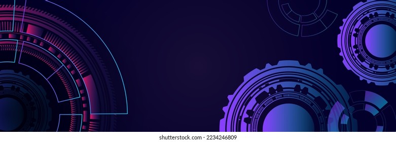 Abstract technology concept. Circuit board, high computer color background. Vector illustration