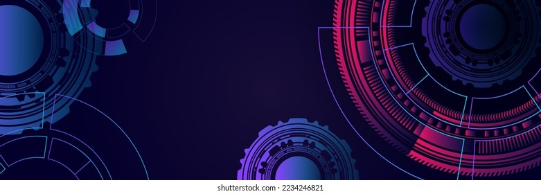 Abstract technology concept. Circuit board, high computer color background. Vector illustration