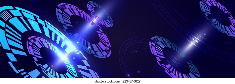 Abstract technology concept. Circuit board, high computer color background. Vector illustration