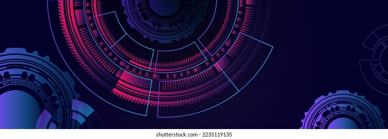 Abstract technology concept. Circuit board, high computer color background. Vector illustration