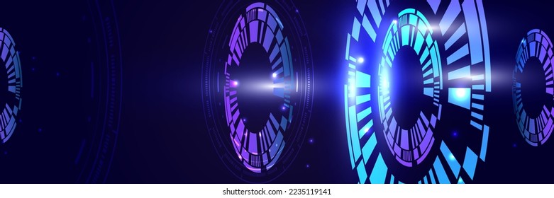Abstract technology concept. Circuit board, high computer color background. Vector illustration