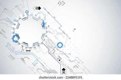 Resumen del concepto de tecnología. Tarjeta de circuito, fondo de color de computadora alto. Ilustración vectorial con espacio para contenido, web - plantilla, presentación de tecnología empresarial.