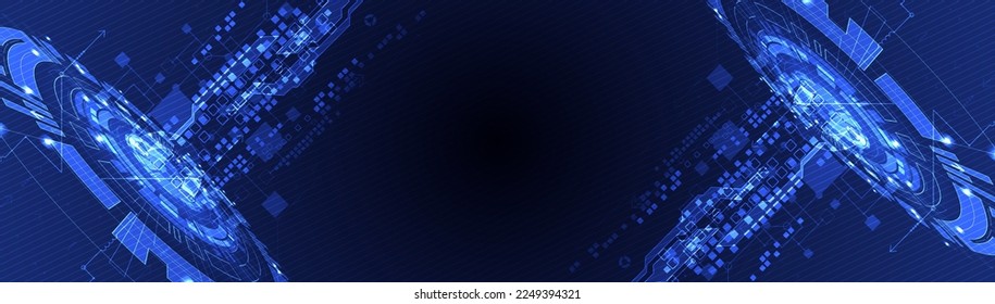 Resumen del concepto de tecnología. Tarjeta de circuito, fondo de color de computadora alto. Ilustración vectorial con espacio para contenido, web - plantilla, presentación de tecnología empresarial.